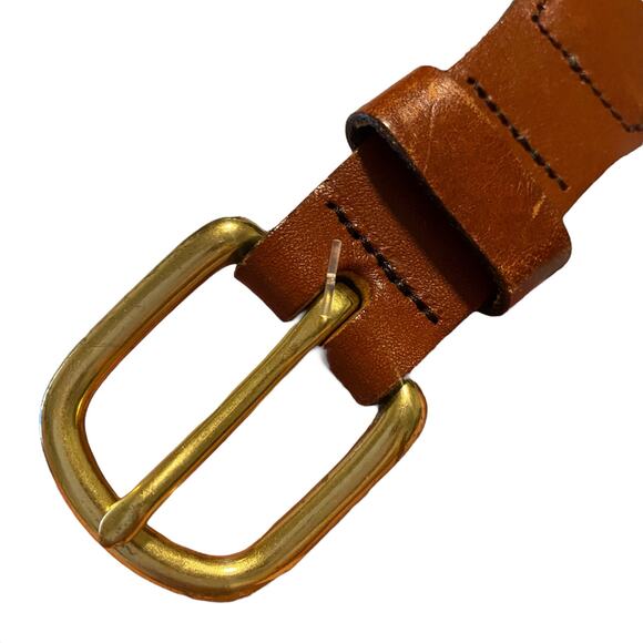 Leather Man Ltd Belt Size 40 Navy blue with flag pattern LML Solid Brass Buckle - Picture 12 of 16